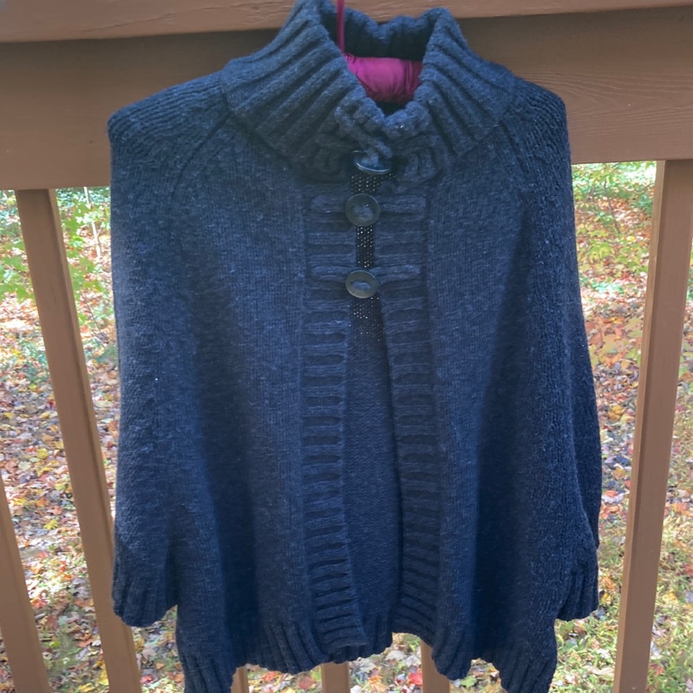 Ana black cape sweater